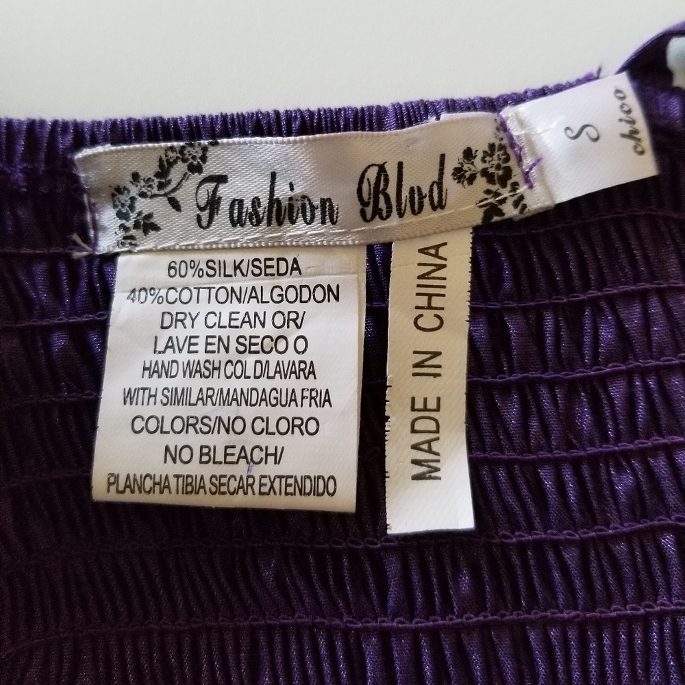 Purple Ruffled Top - Size Small - Picture 7 of 7